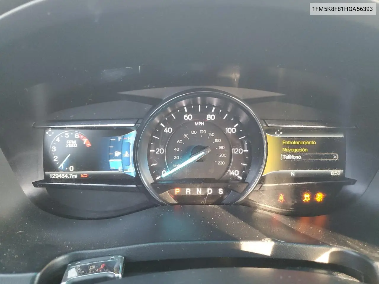 1FM5K8F81HGA56393 2017 Ford Explorer Limited