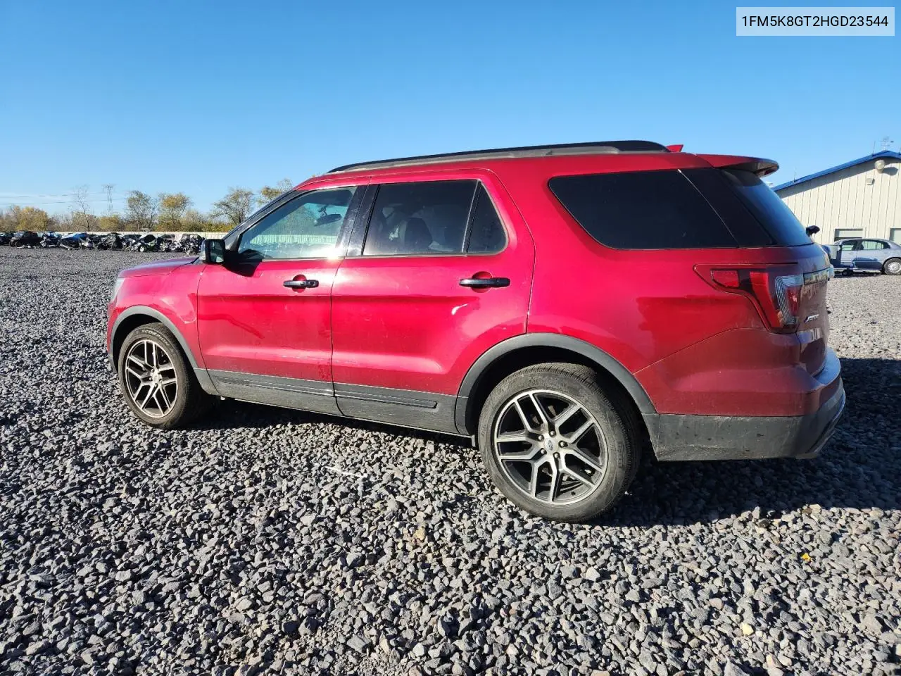 1FM5K8GT2HGD23544 2017 Ford Explorer Sport