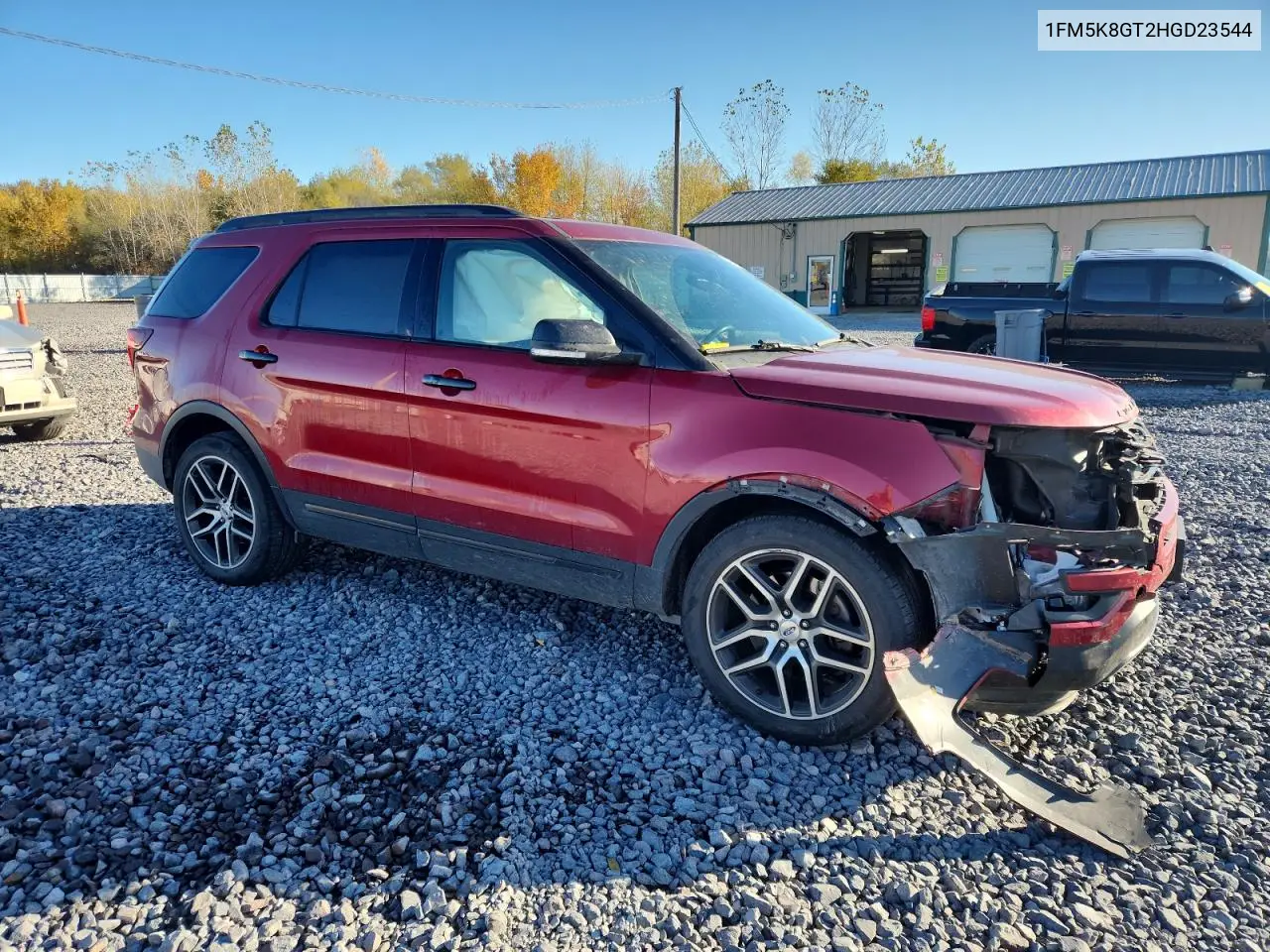 1FM5K8GT2HGD23544 2017 Ford Explorer Sport