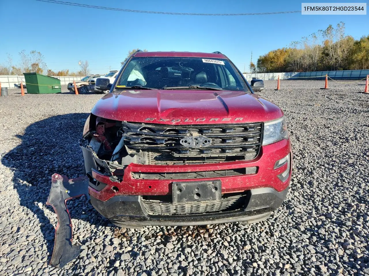 1FM5K8GT2HGD23544 2017 Ford Explorer Sport