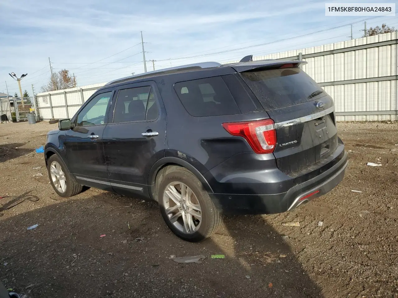 1FM5K8F80HGA24843 2017 Ford Explorer Limited