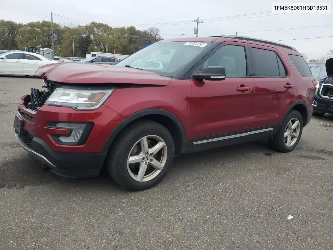 1FM5K8D81HGD18531 2017 Ford Explorer Xlt