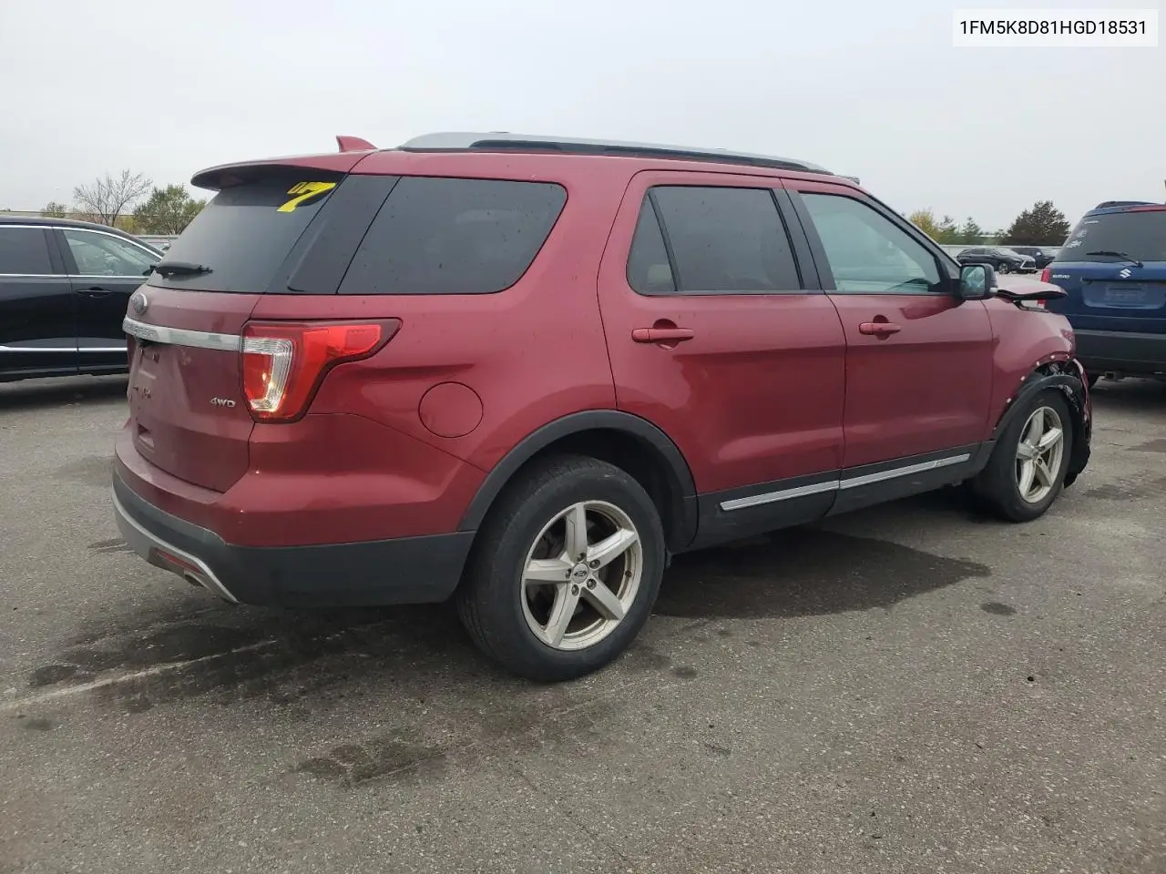 1FM5K8D81HGD18531 2017 Ford Explorer Xlt
