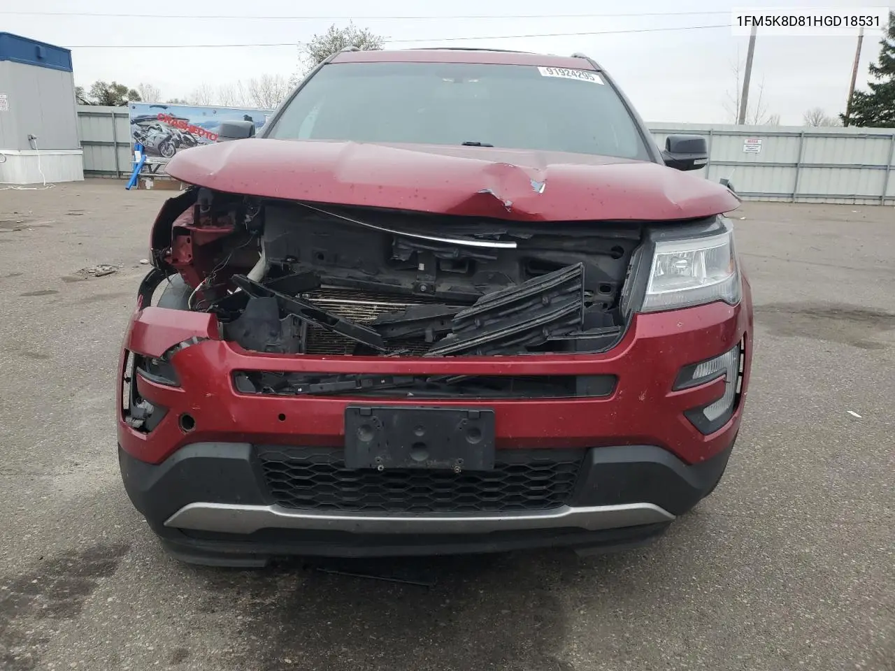 1FM5K8D81HGD18531 2017 Ford Explorer Xlt