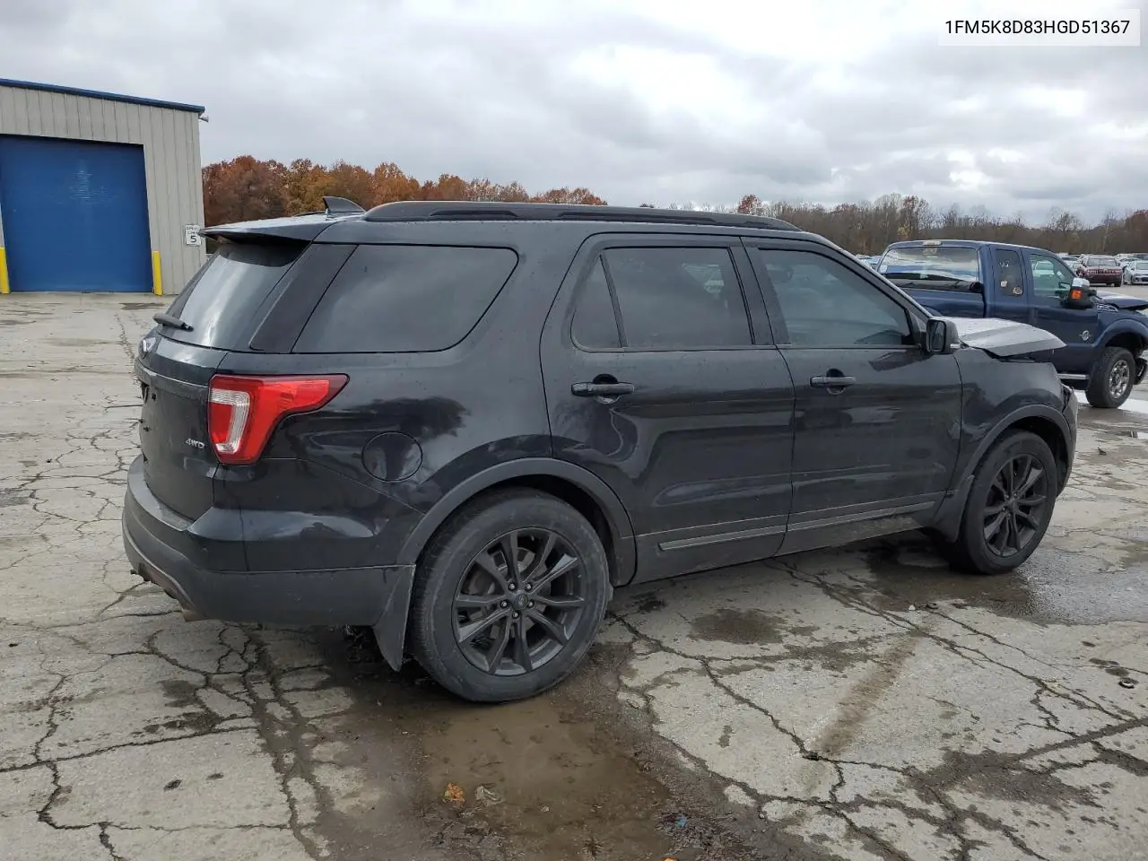 1FM5K8D83HGD51367 2017 Ford Explorer Xlt