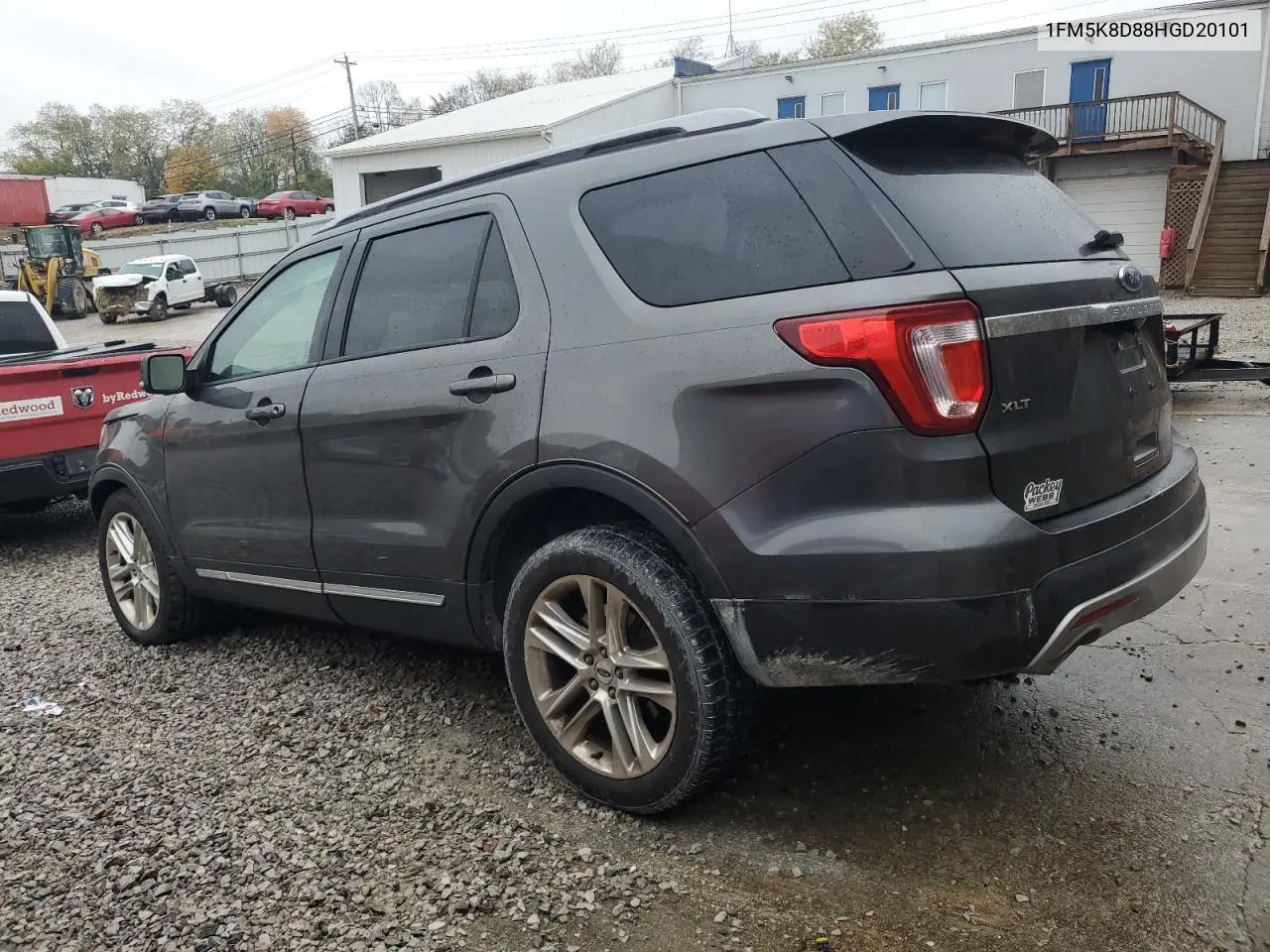 1FM5K8D88HGD20101 2017 Ford Explorer Xlt
