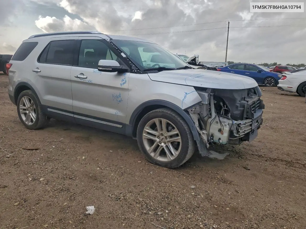 1FM5K7F86HGA10794 2017 Ford Explorer Limited