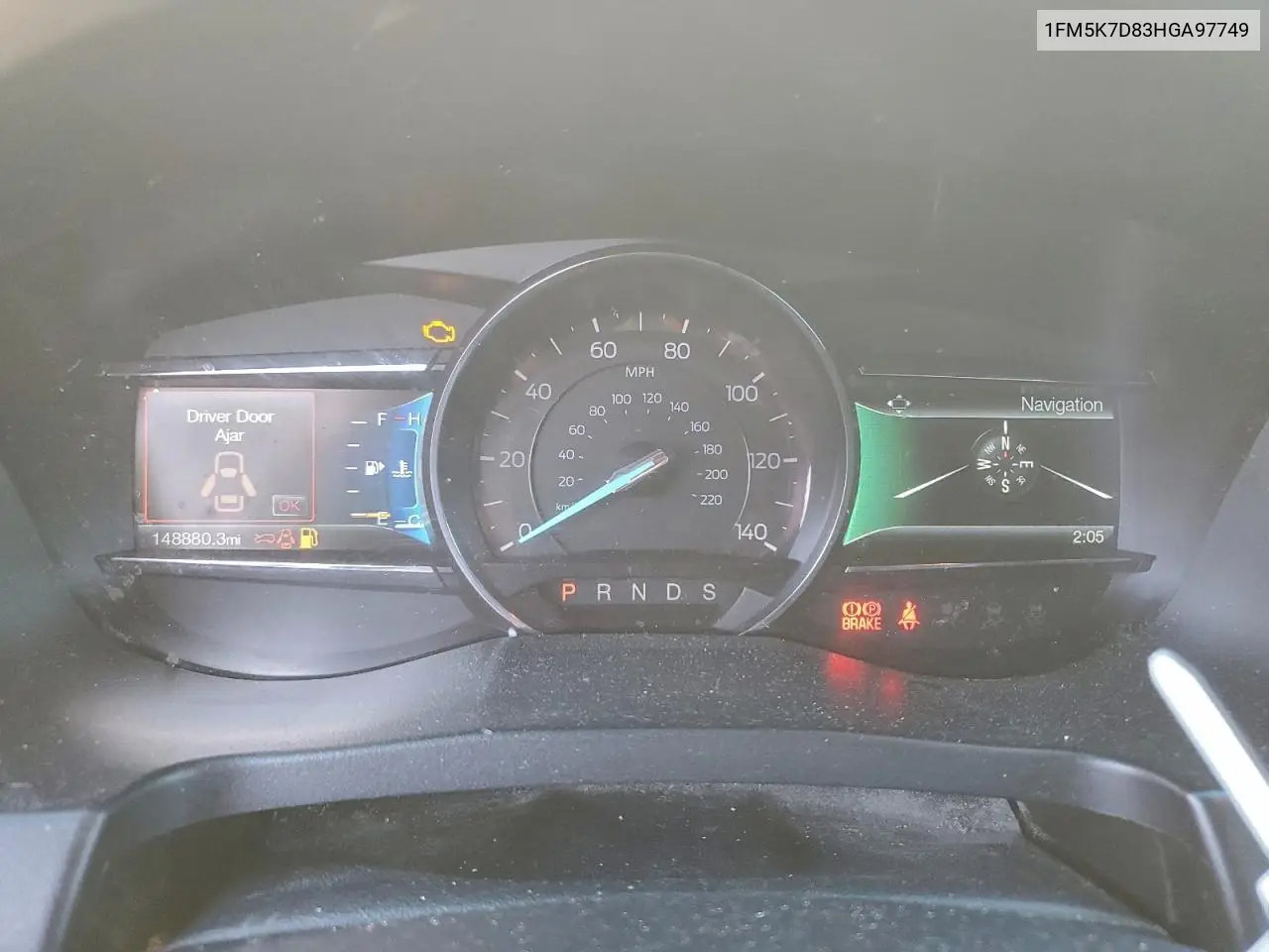 1FM5K7D83HGA97749 2017 Ford Explorer Xlt