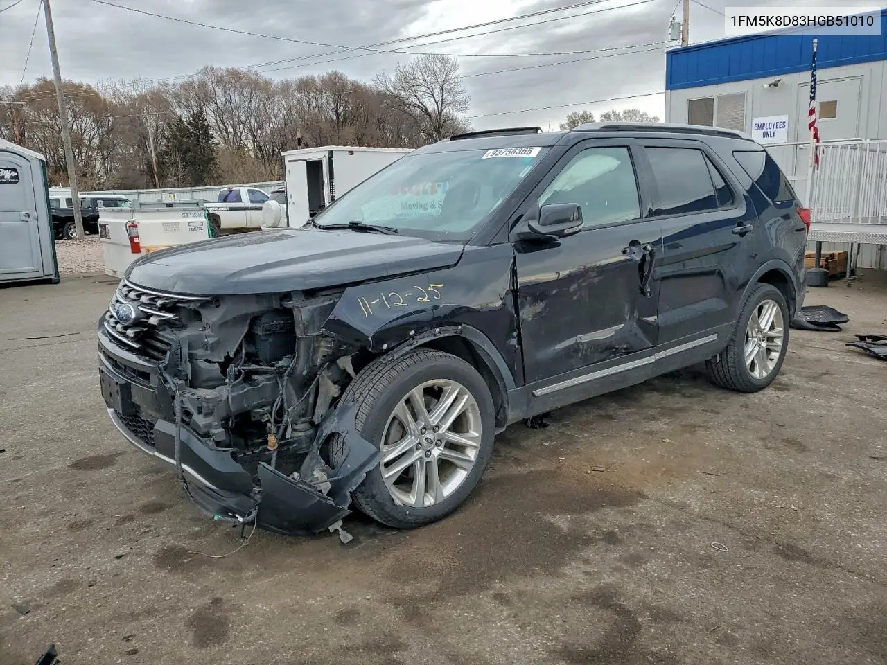 1FM5K8D83HGB51010 2017 Ford Explorer Xlt