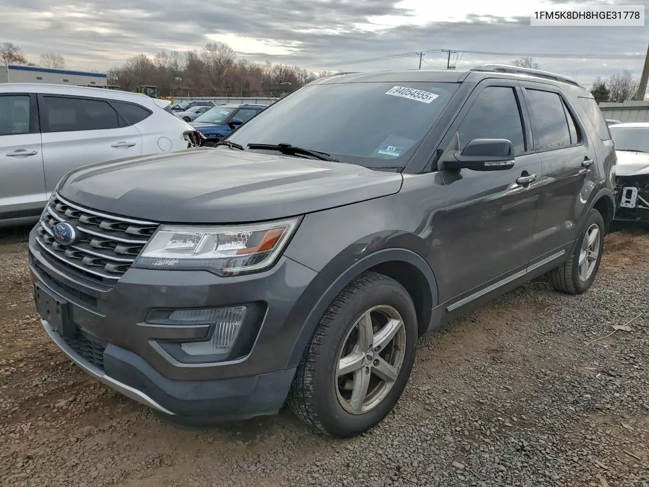 1FM5K8DH8HGE31778 2017 Ford Explorer Xlt