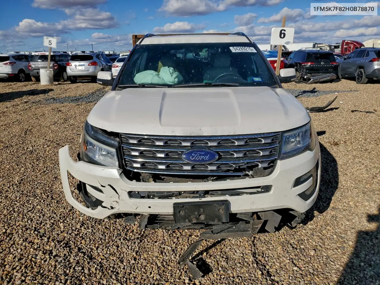 1FM5K7F82HGB78870 2017 Ford Explorer Limited