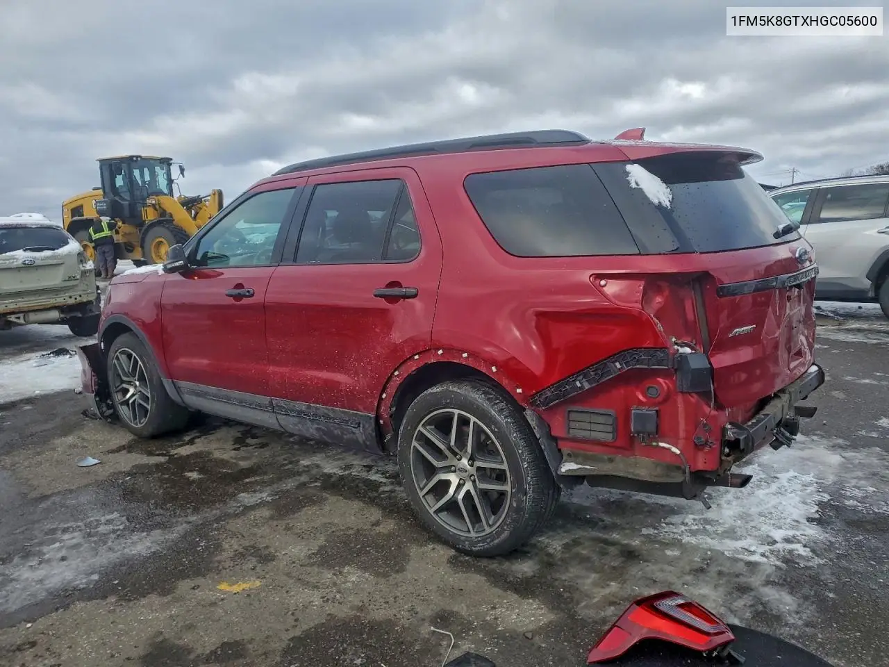 1FM5K8GTXHGC05600 2017 Ford Explorer Sport