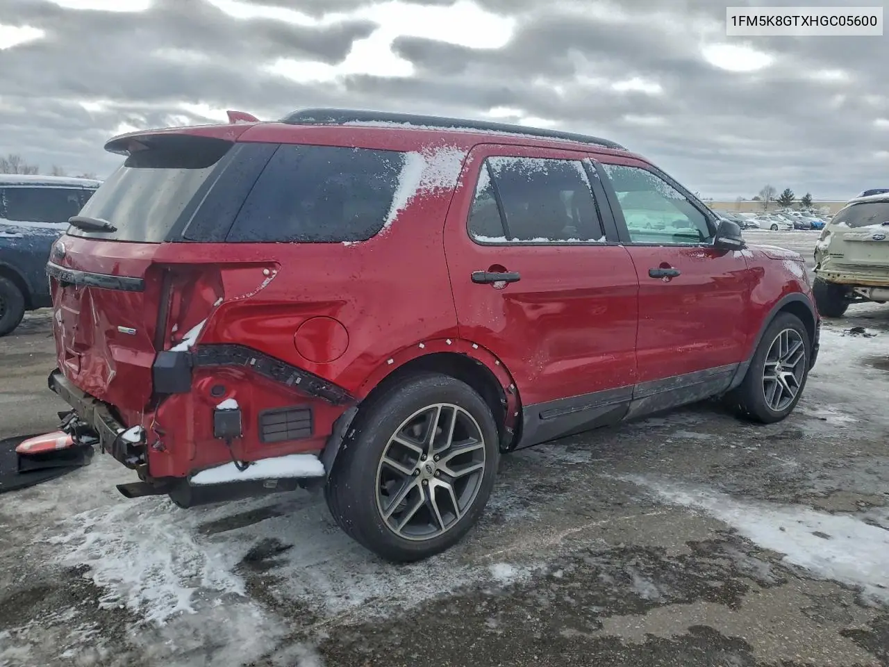 1FM5K8GTXHGC05600 2017 Ford Explorer Sport