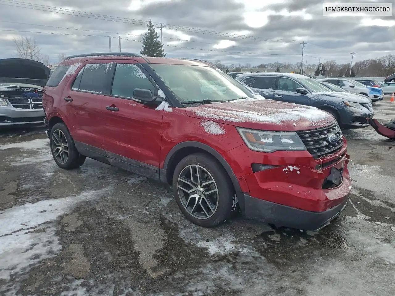 1FM5K8GTXHGC05600 2017 Ford Explorer Sport