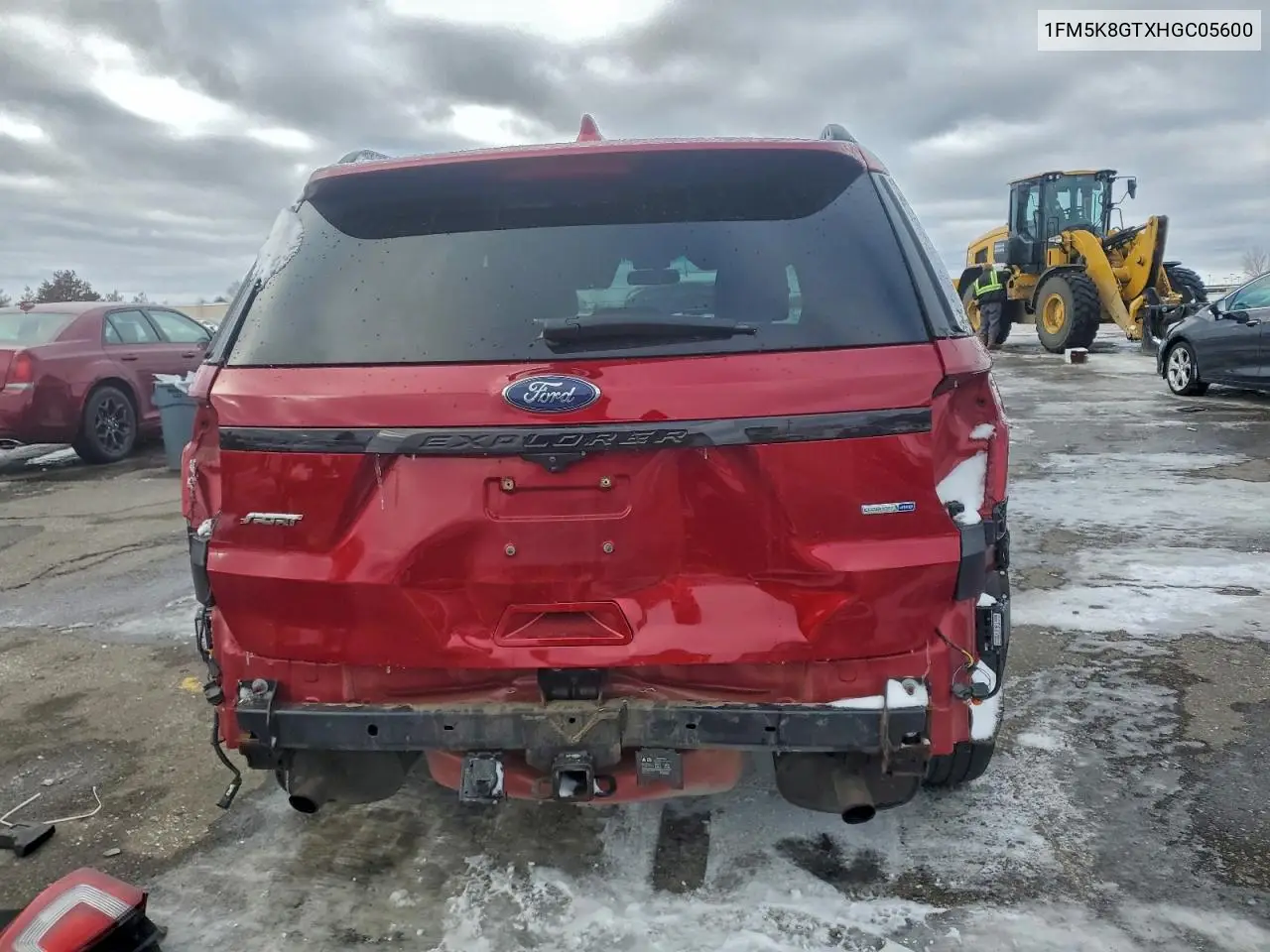 1FM5K8GTXHGC05600 2017 Ford Explorer Sport