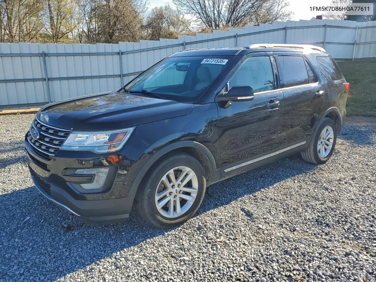 1FM5K7D86HGA77611 2017 Ford Explorer Xlt