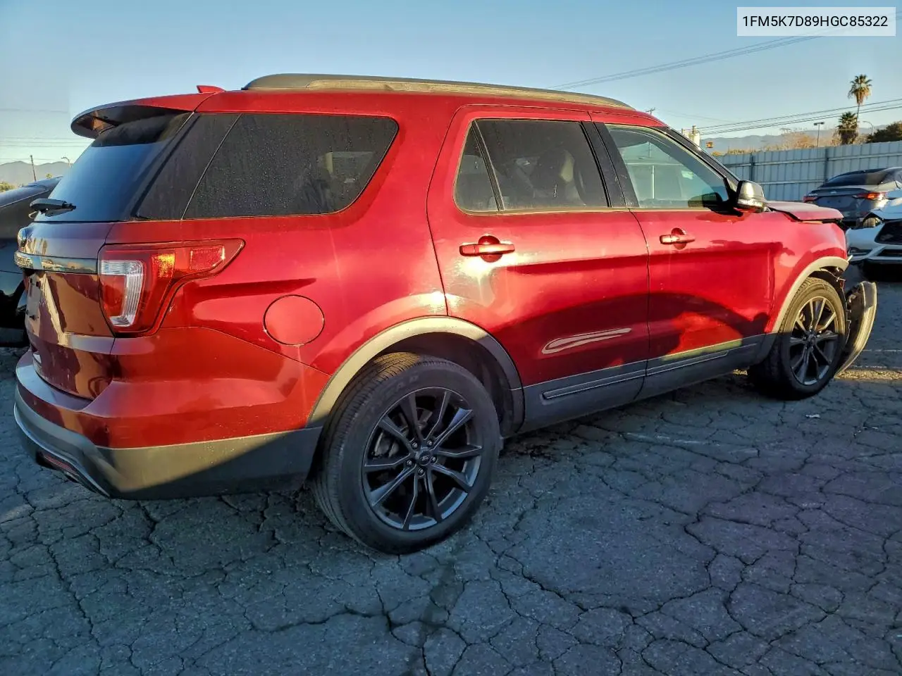 1FM5K7D89HGC85322 2017 Ford Explorer Xlt
