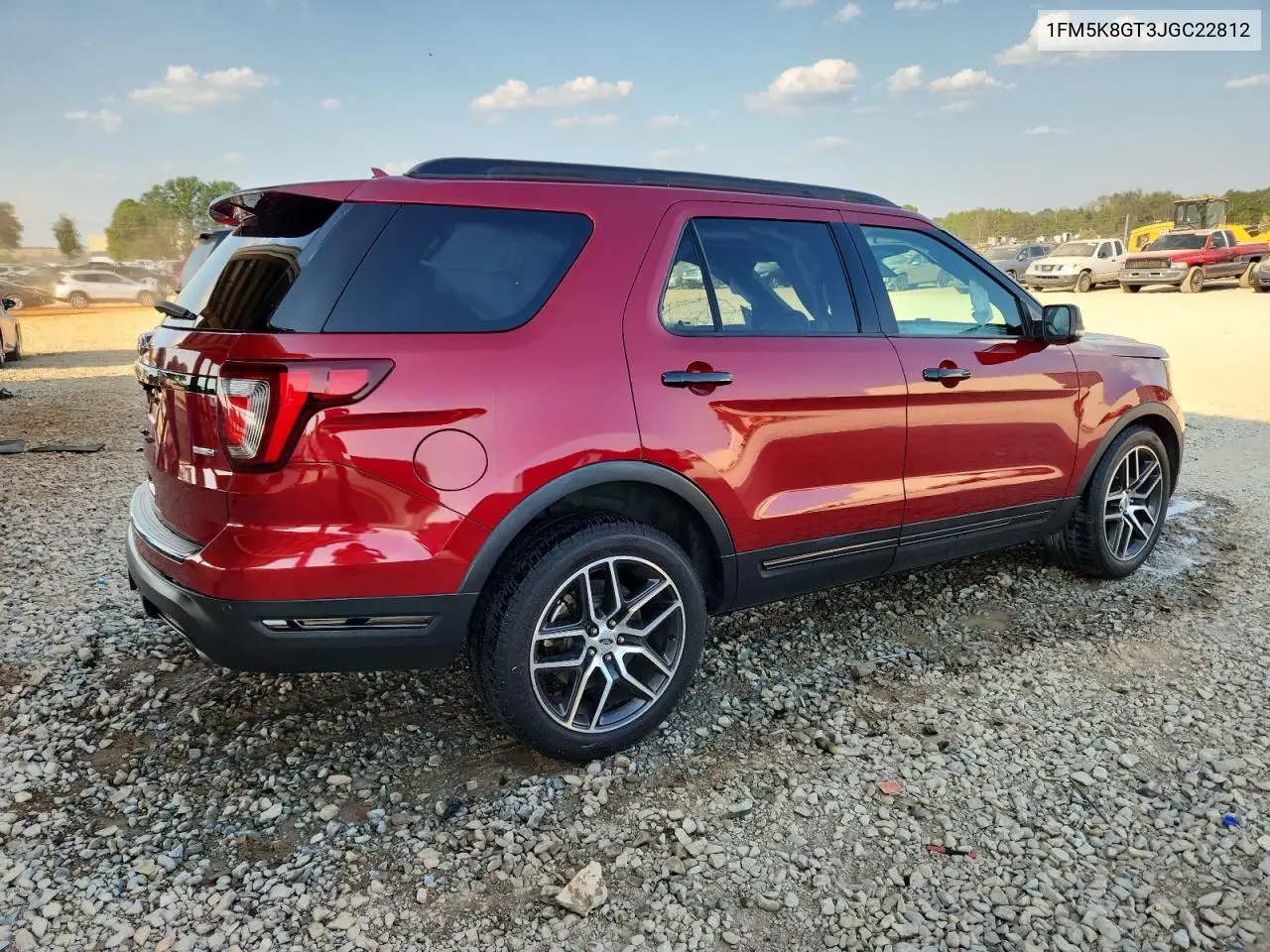 1FM5K8GT3JGC22812 2018 Ford Explorer Sport