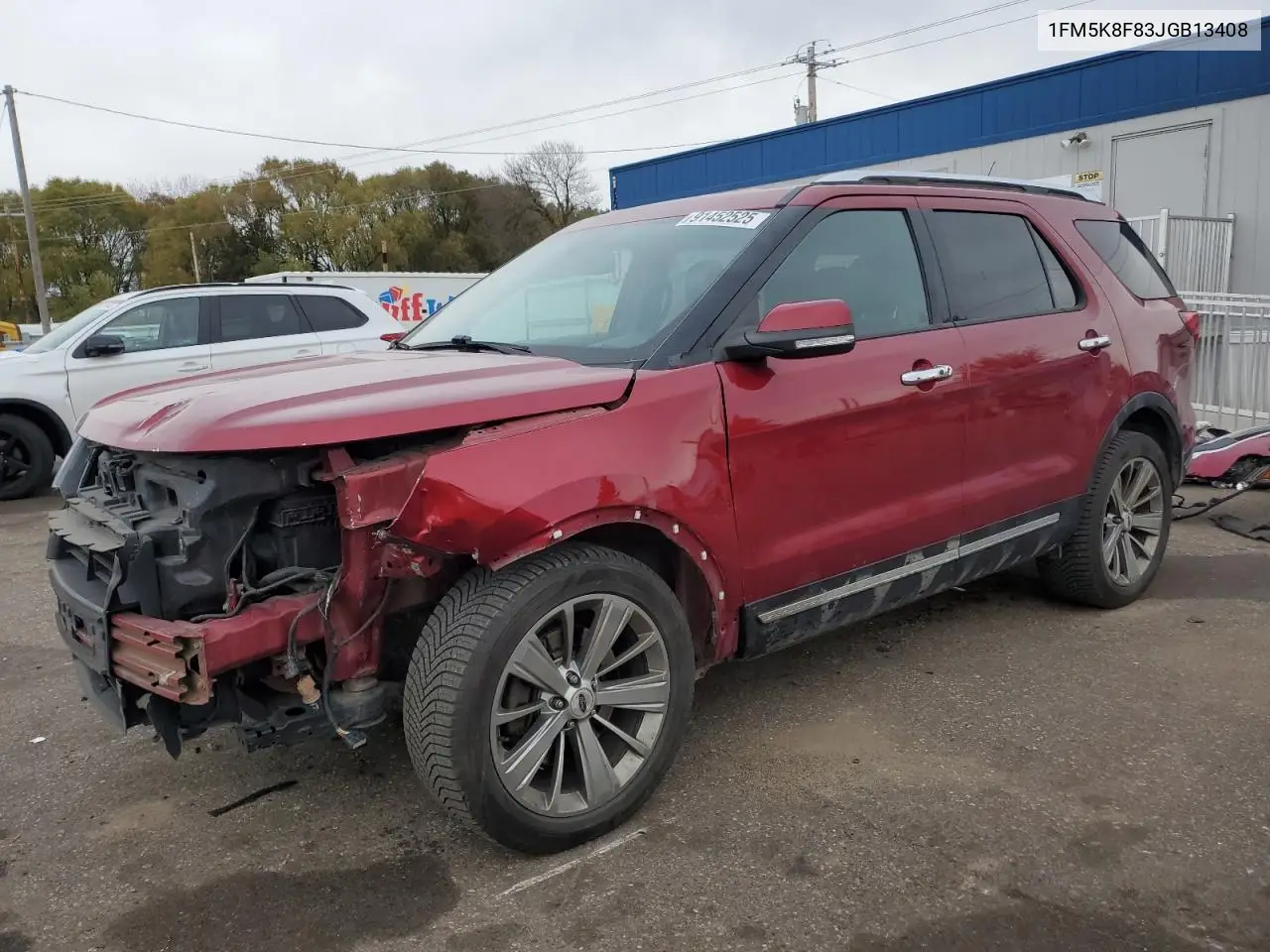 1FM5K8F83JGB13408 2018 Ford Explorer Limited