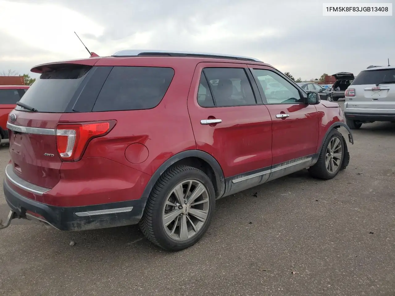 1FM5K8F83JGB13408 2018 Ford Explorer Limited