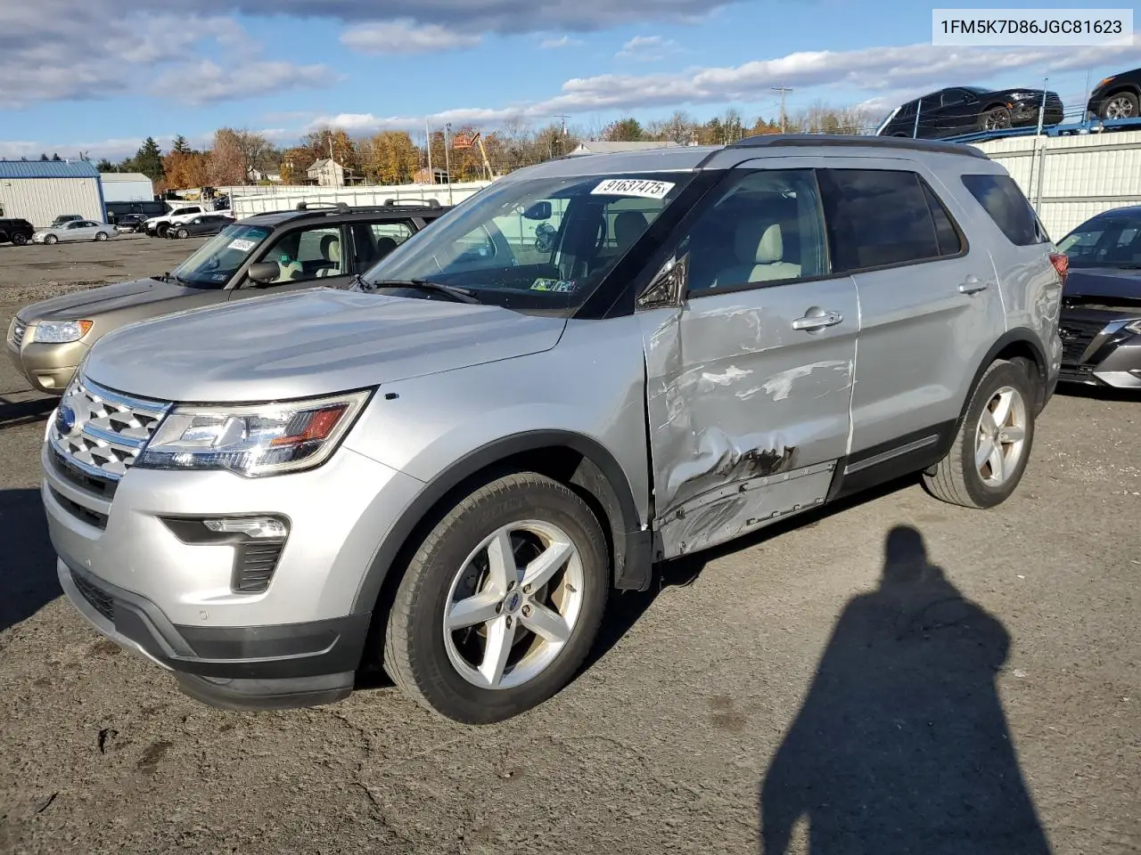 1FM5K7D86JGC81623 2018 Ford Explorer Xlt