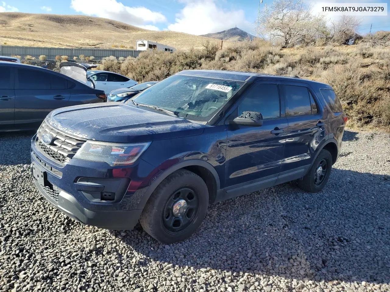 1FM5K8AT9JGA73279 2018 Ford Explorer Police Interceptor