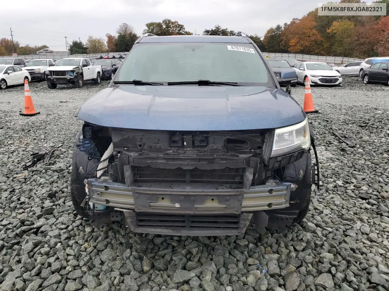 1FM5K8F8XJGA82321 2018 Ford Explorer Limited