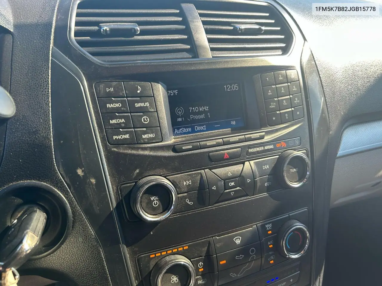 1FM5K7B82JGB15778 2018 Ford Explorer