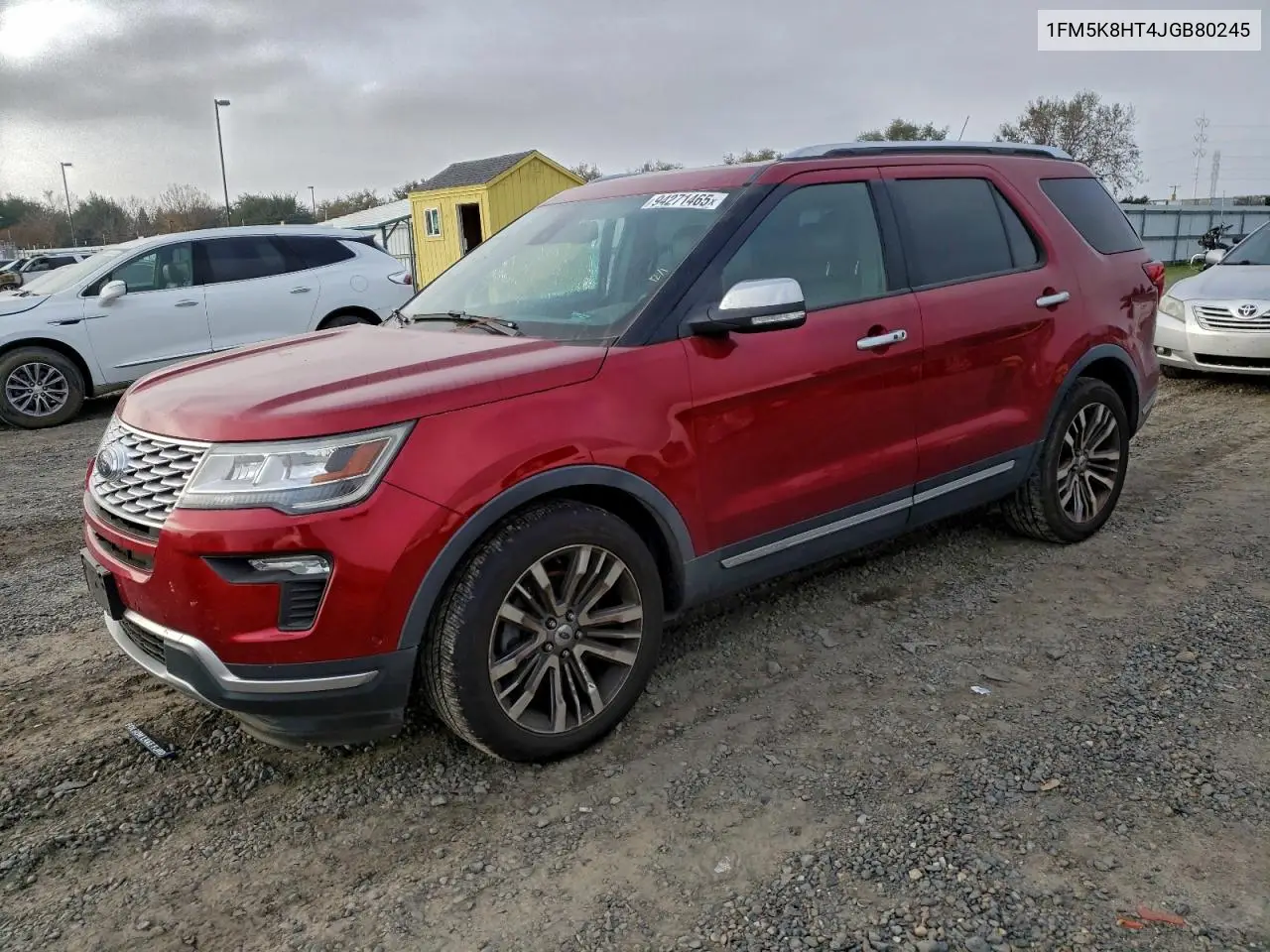 1FM5K8HT4JGB80245 2018 Ford Explorer Platinum