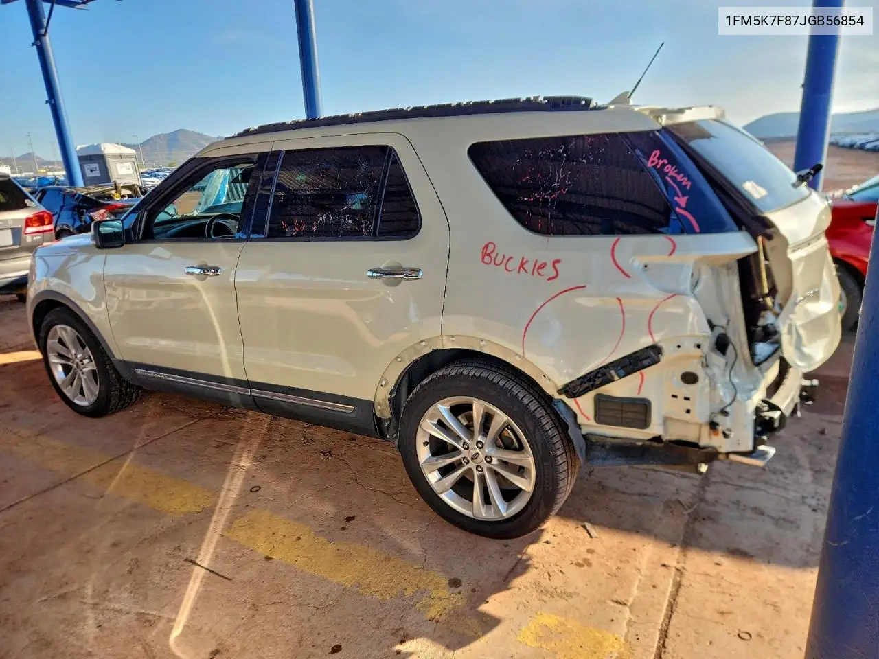 1FM5K7F87JGB56854 2018 Ford Explorer Limited