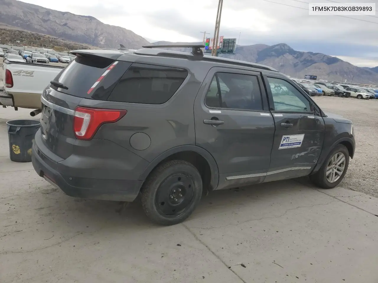 1FM5K7D83KGB39893 2019 Ford Explorer Xlt