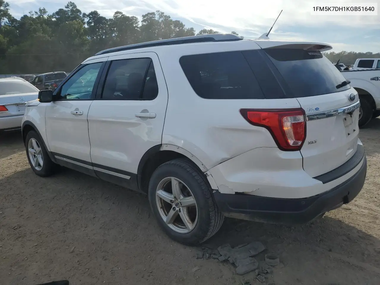 1FM5K7DH1KGB51640 2019 Ford Explorer Xlt
