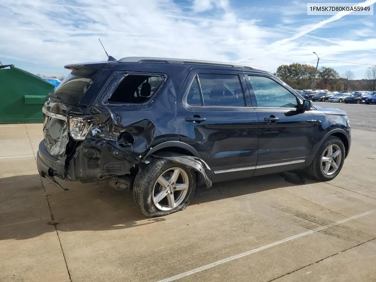 1FM5K7D80KGA55949 2019 Ford Explorer Xlt