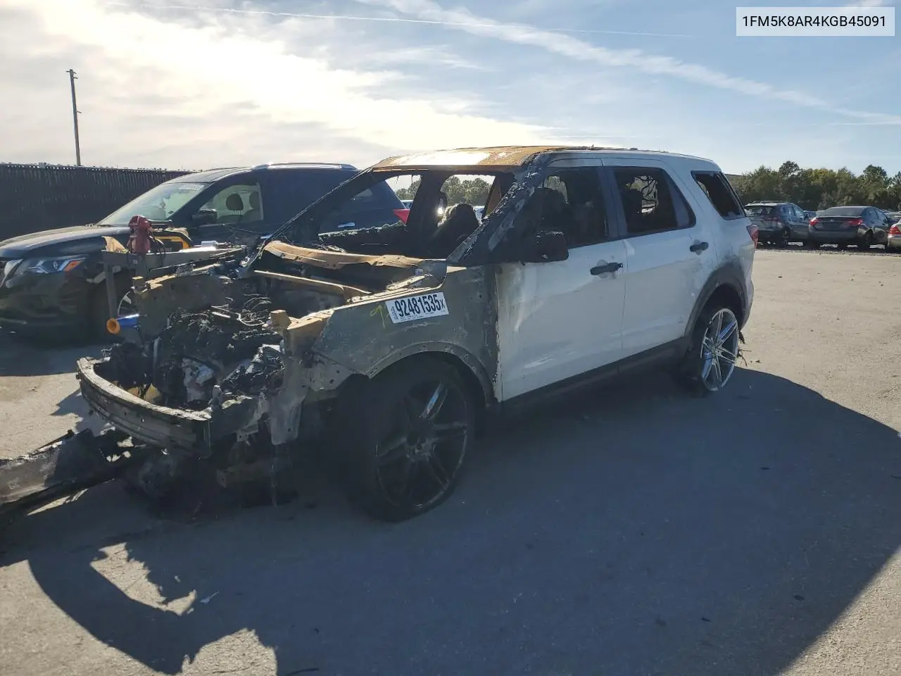 1FM5K8AR4KGB45091 2019 Ford Explorer Police Interceptor