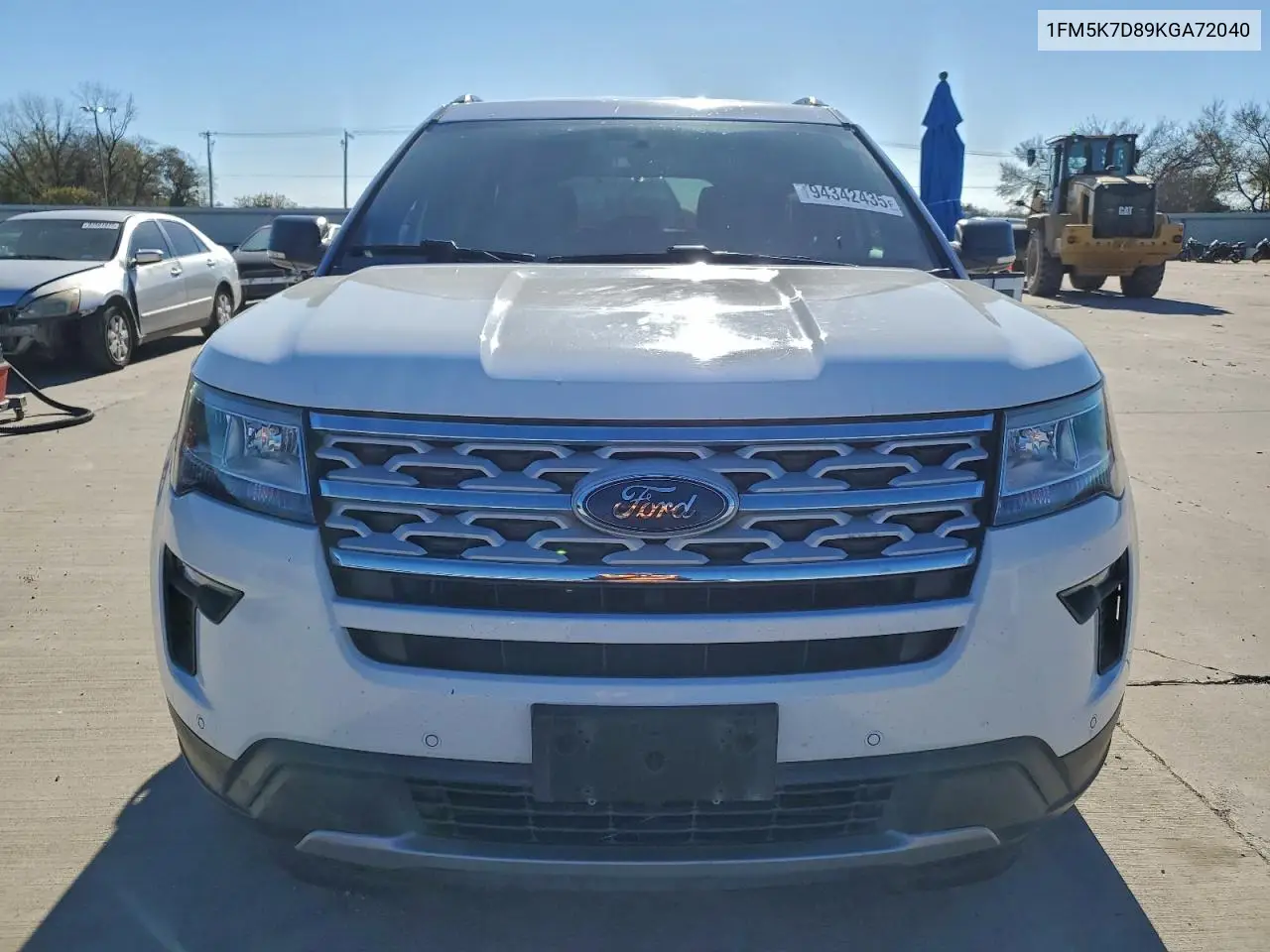 1FM5K7D89KGA72040 2019 Ford Explorer Xlt