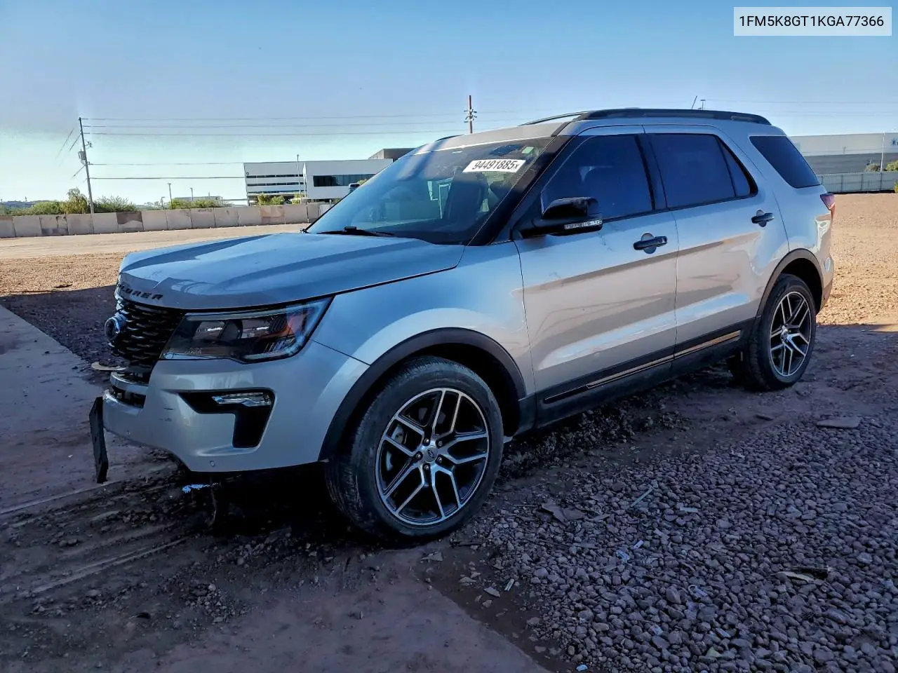 1FM5K8GT1KGA77366 2019 Ford Explorer Sport
