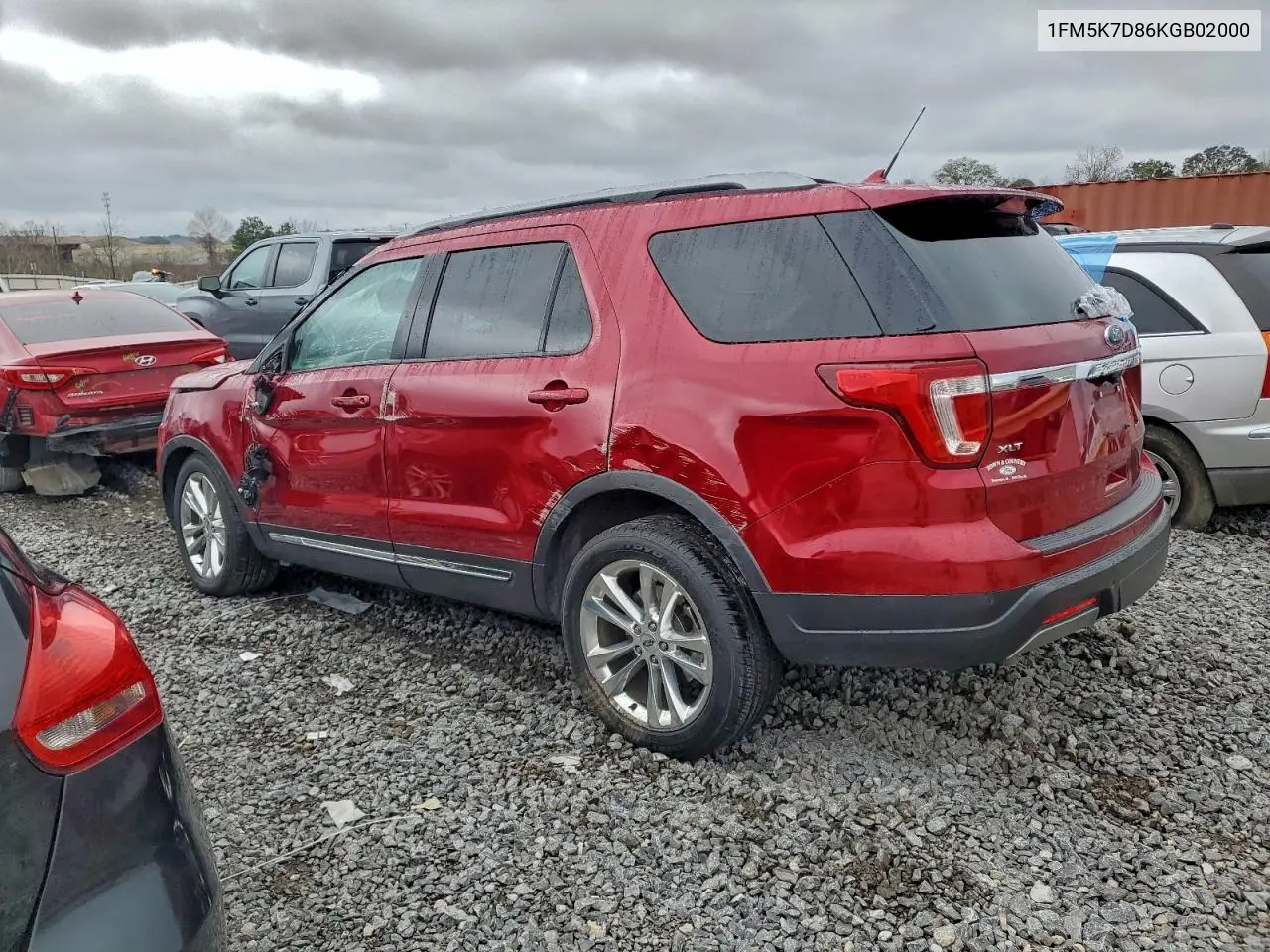 1FM5K7D86KGB02000 2019 Ford Explorer Xlt