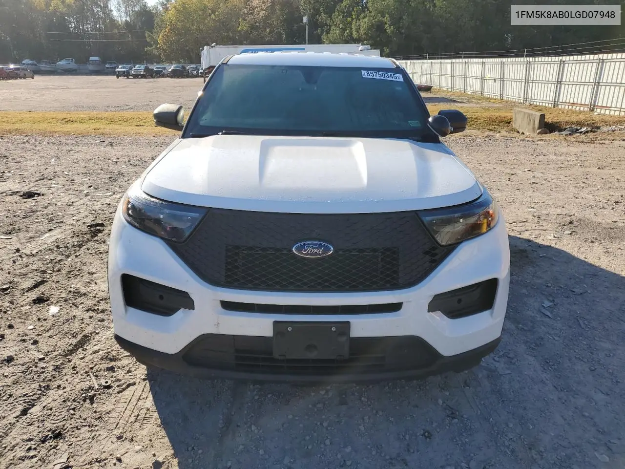 1FM5K8AB0LGD07948 2020 Ford Explorer Police Interceptor