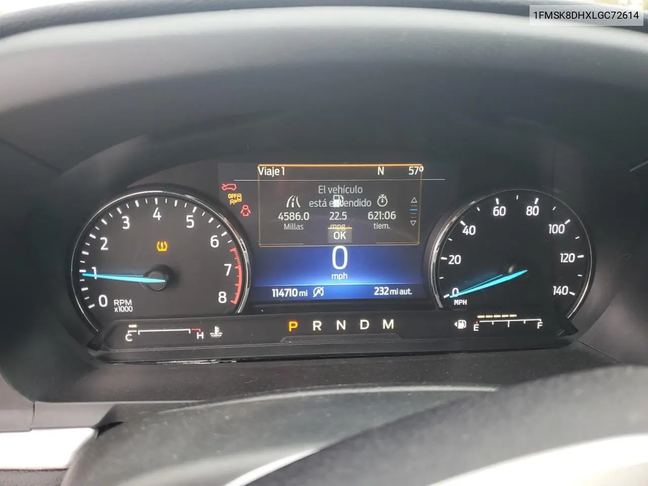 1FMSK8DHXLGC72614 2020 Ford Explorer Xlt