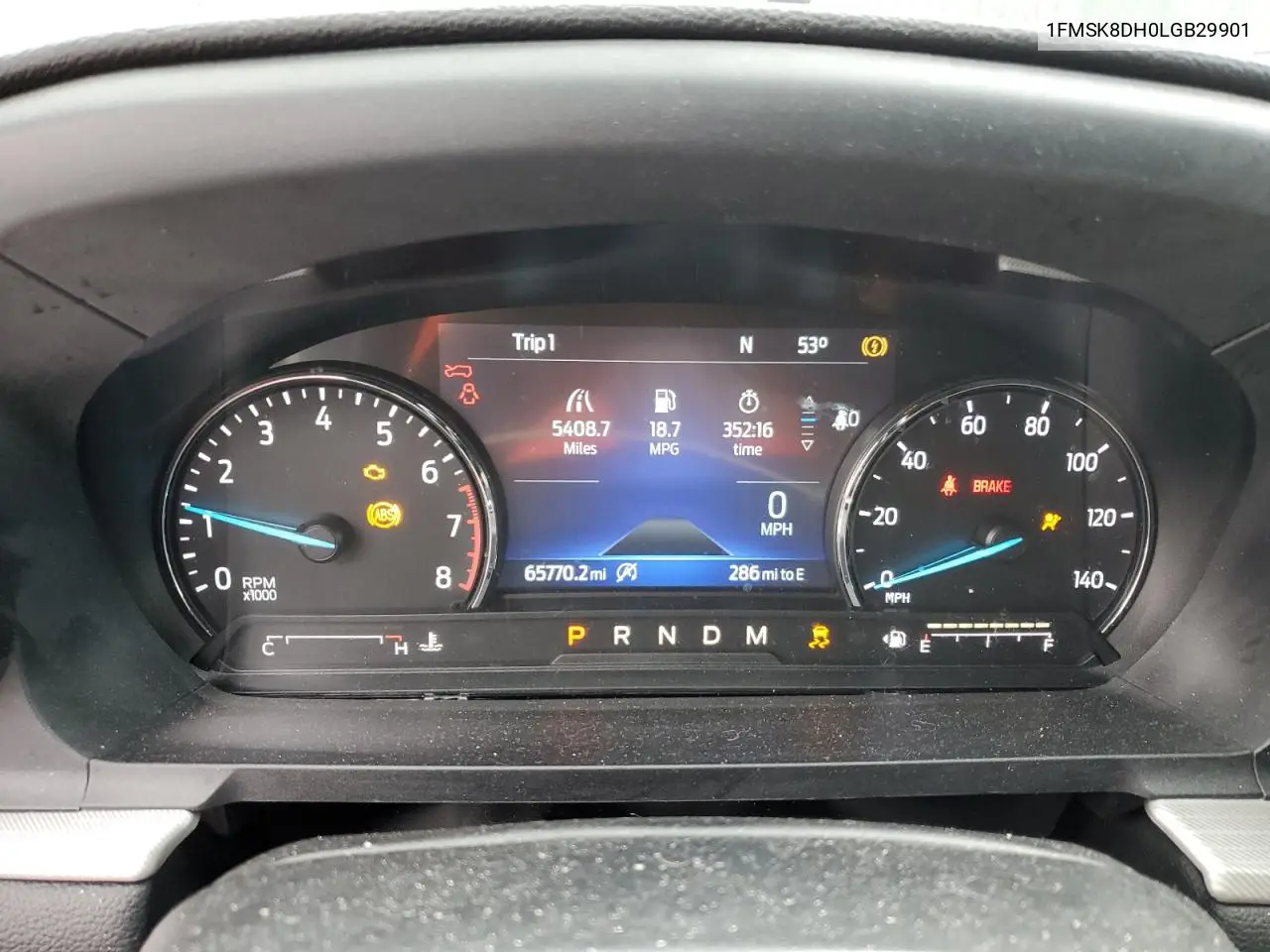 1FMSK8DH0LGB29901 2020 Ford Explorer Xlt