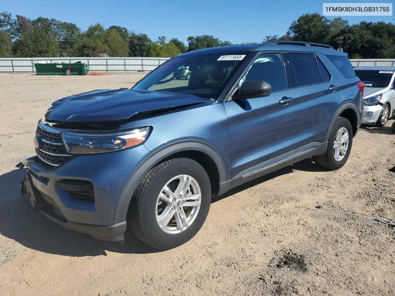 1FMSK8DH3LGB31755 2020 Ford Explorer Xlt