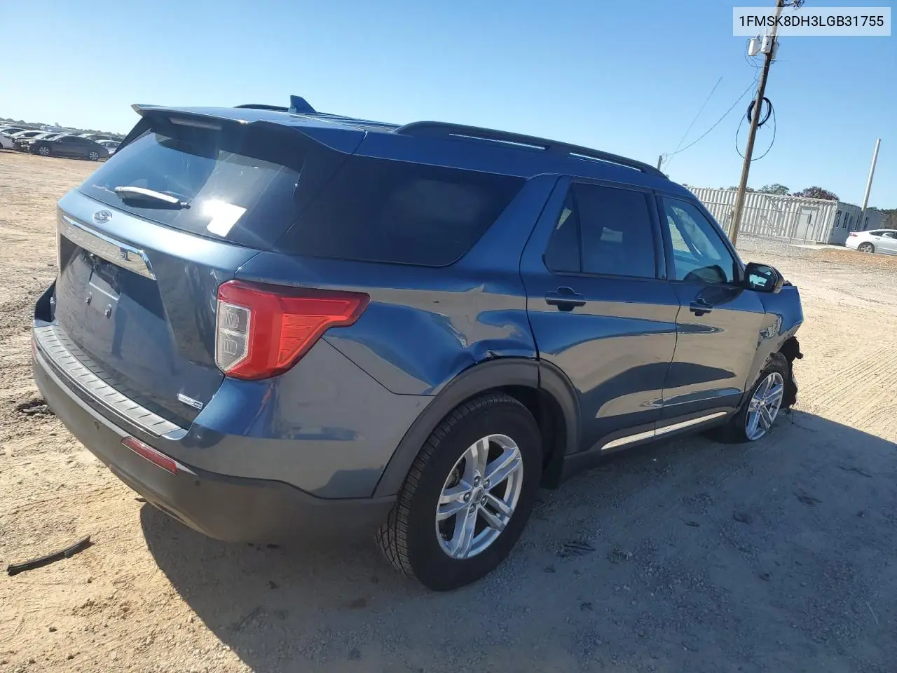 1FMSK8DH3LGB31755 2020 Ford Explorer Xlt