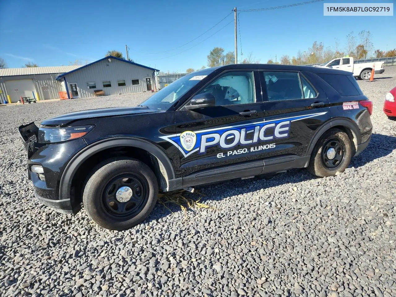 1FM5K8AB7LGC92719 2020 Ford Explorer Police Interceptor