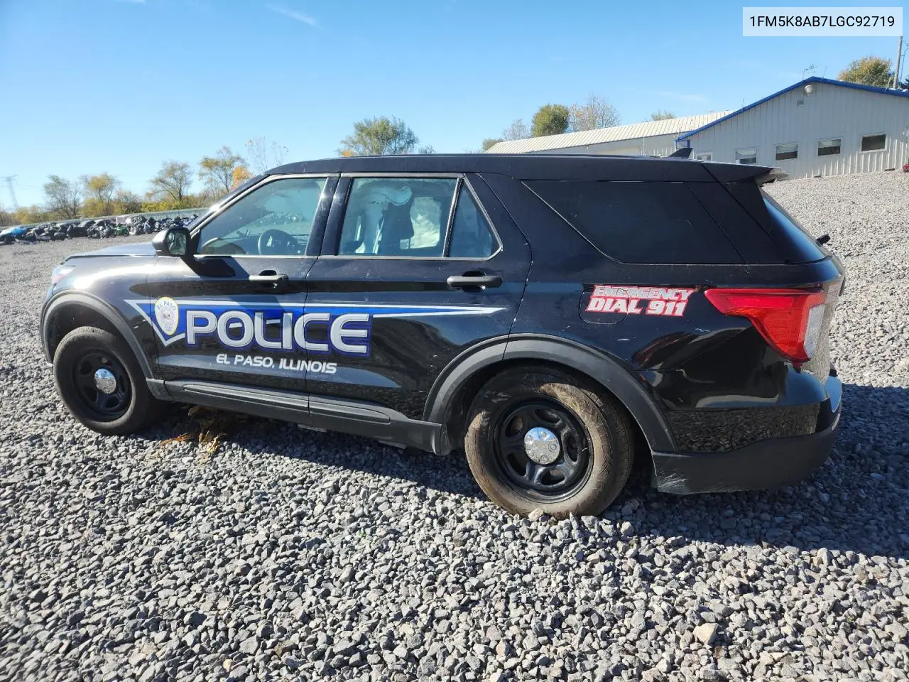 1FM5K8AB7LGC92719 2020 Ford Explorer Police Interceptor