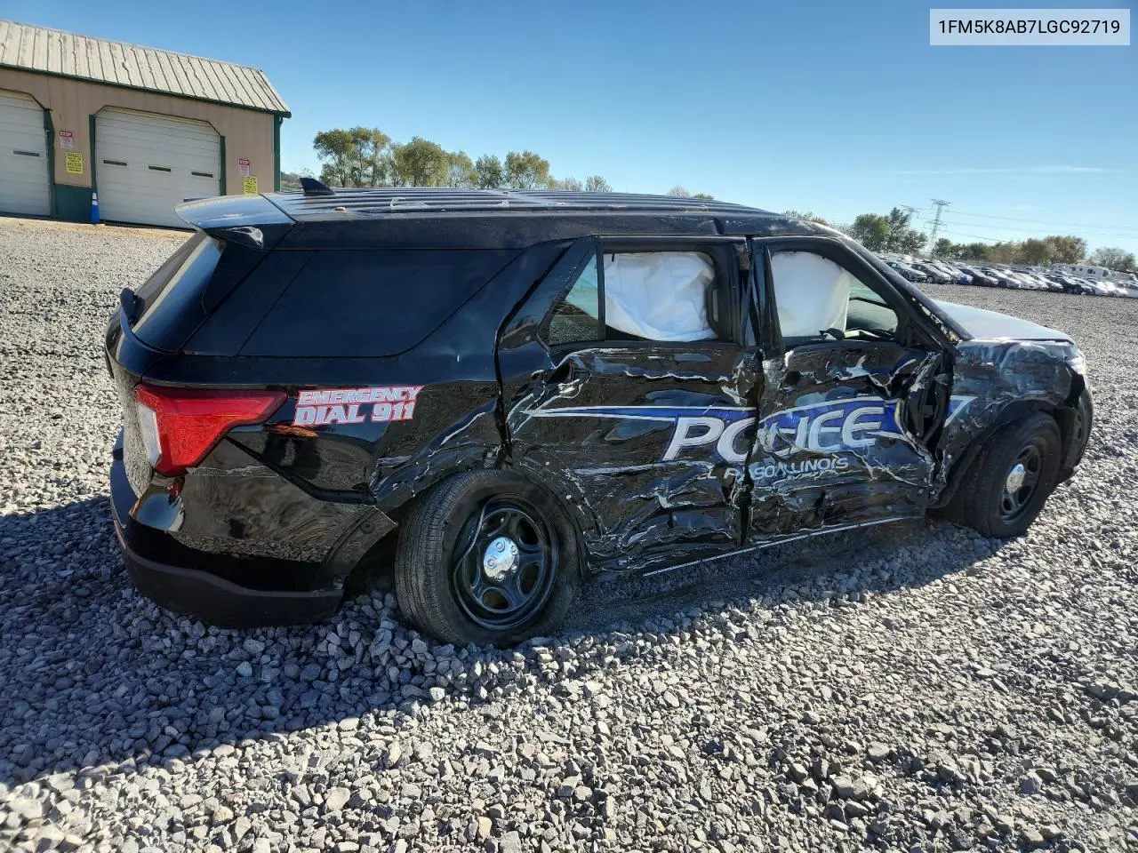 1FM5K8AB7LGC92719 2020 Ford Explorer Police Interceptor