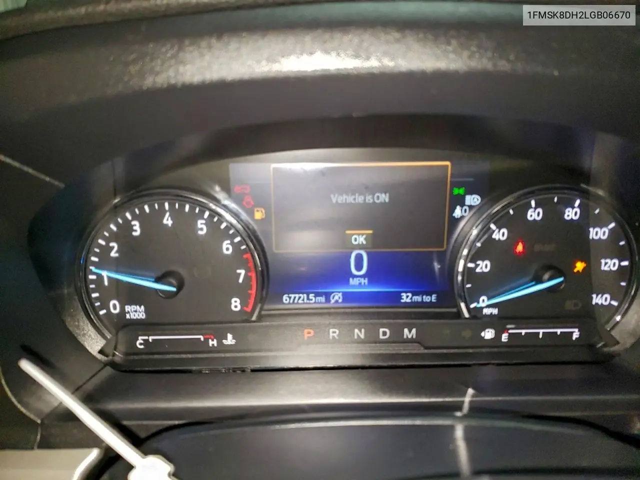 1FMSK8DH2LGB06670 2020 Ford Explorer Xlt