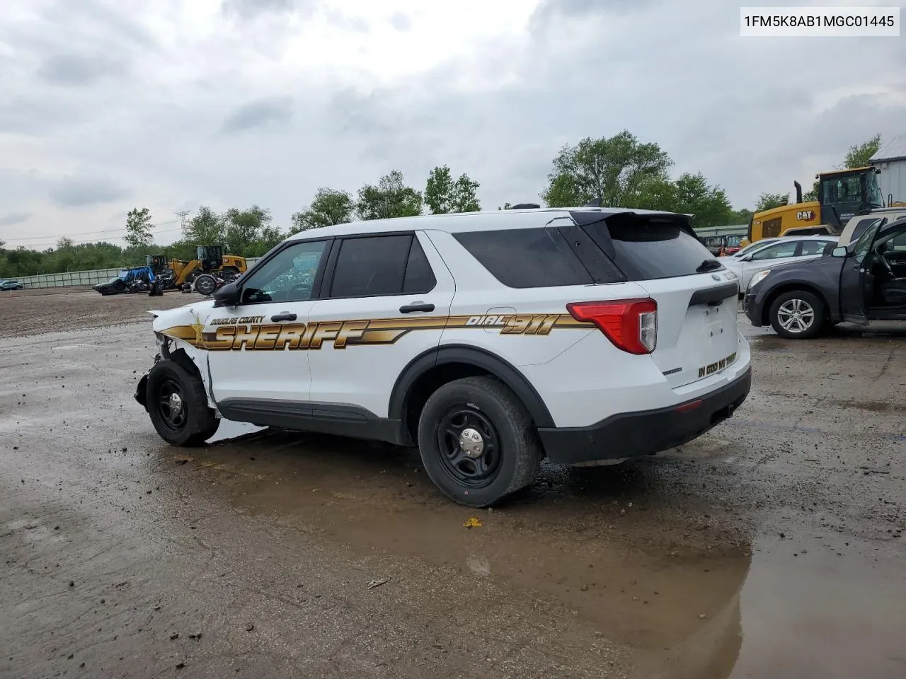 1FM5K8AB1MGC01445 2021 Ford Explorer Police Interceptor