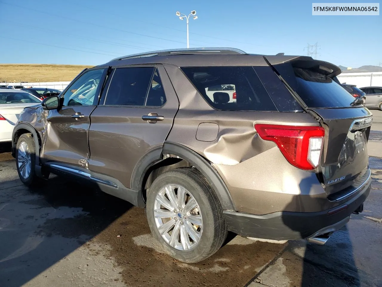 1FM5K8FW0MNA06542 2021 Ford Explorer Limited