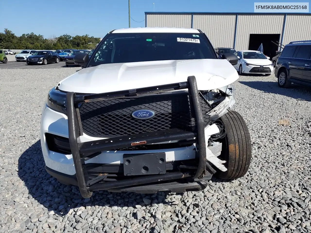1FM5K8AB0MGC25168 2021 Ford Explorer Police Interceptor