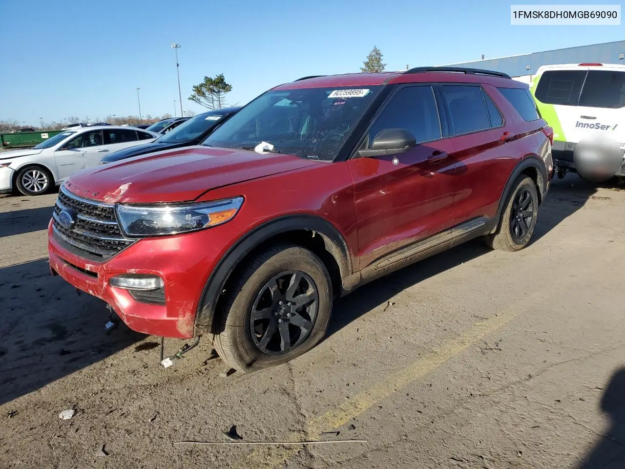 1FMSK8DH0MGB69090 2021 Ford Explorer Xlt